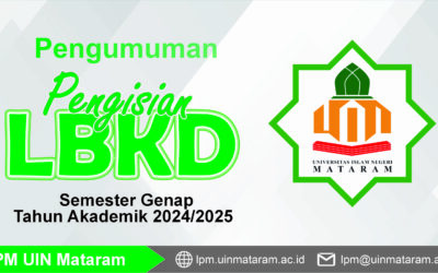 Pengumuman Pengisian LBKD Serdos dan Non Serdos UIN Mataram Semester Genap Tahun Akademik 2024/2025