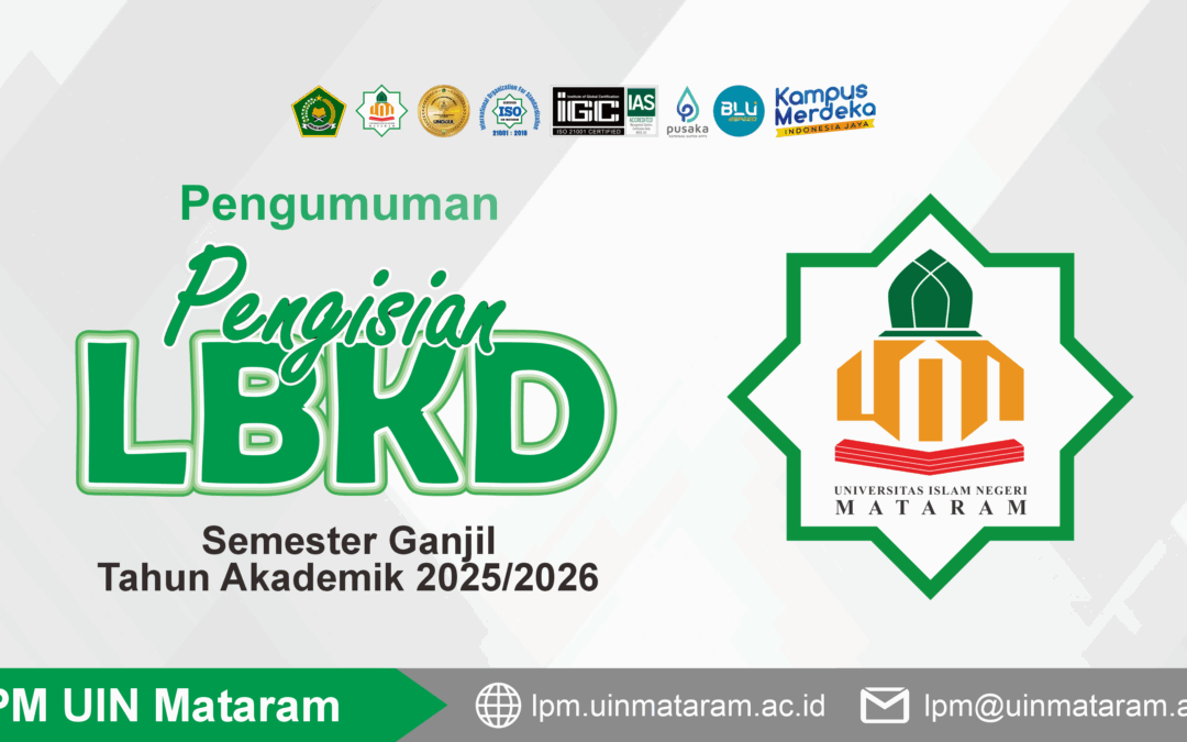 Pengumuman Pengisian LBKD Serdos dan Non Serdos UIN Mataram Semester Ganjil Tahun Akademik 2025/2026