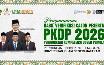 Pengumuman Hasil Verifikasi Calon Peserta PKDP PTP UIN Mataram Tahun 2026